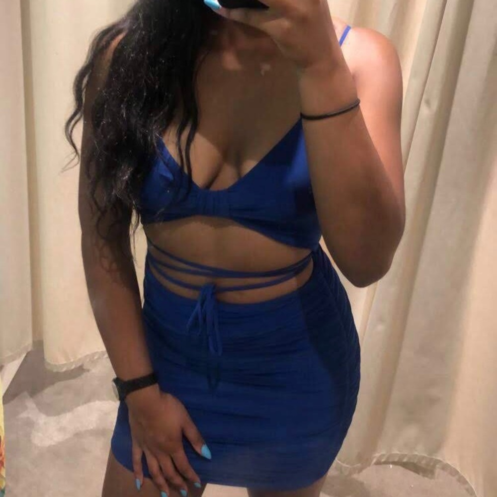 Royal Blue Short Mini Dress - Size M/L